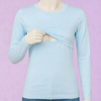 embrilla nursing top baby blue بيزك رضاعة بكم لون بيبي بلو