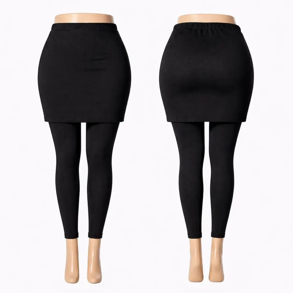 سيفتي ليجن أسود بسترة امامية وخلفية BLlack Safety Leggings double layer