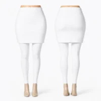 سيفتي ليجن ابيض بسترة امامية وخلفية White Safety Leggings double layer