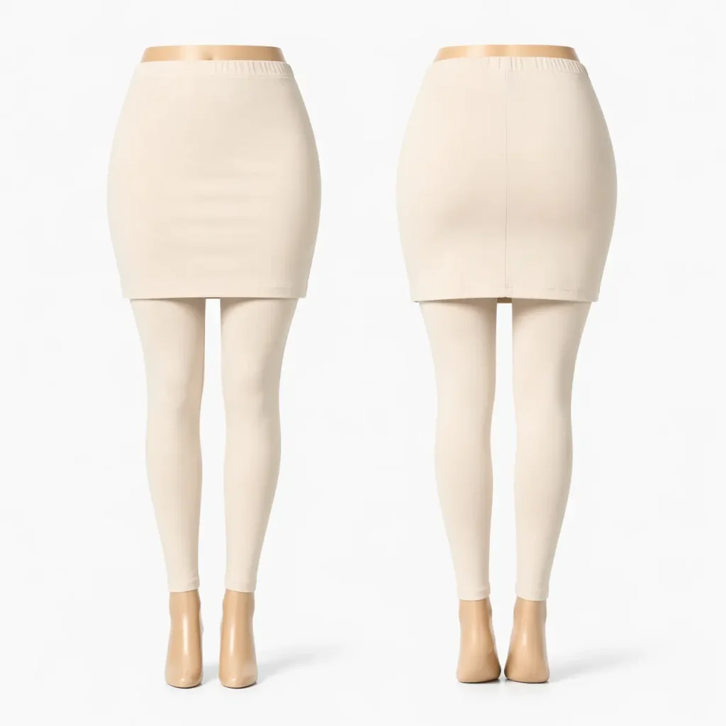 سيفتي ليجن كريمي بسترة امامية وخلفية Creamy Safety Leggings double layer