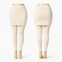 سيفتي ليجن كريمي بسترة امامية وخلفية Creamy Safety Leggings double layer