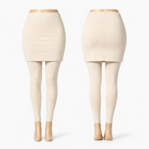 سيفتي ليجن كريمي بسترة امامية وخلفية Creamy Safety Leggings double layer