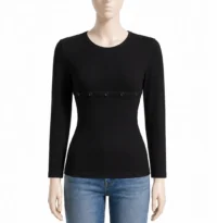 بيزك رضاعه كم بزراير اسود امبريلا long seleeve nursing top buttons black embrilla
